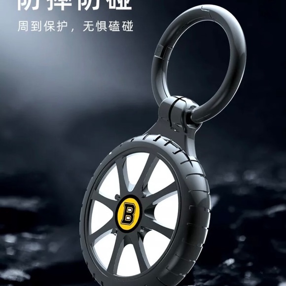 Airtag Metal case Shell Keychain Key-ring - Picture 5 of 12